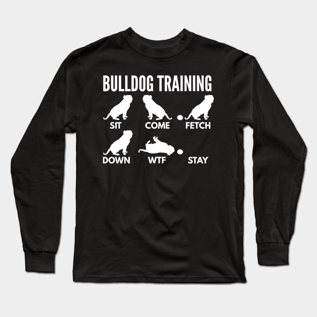 American Bulldog Training Southern White Tricks Long Sleeve T-Shirt by DoggyStyles